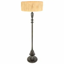 Bois Lampadaire Luminaires Steinhauer Noir, 1 lumière