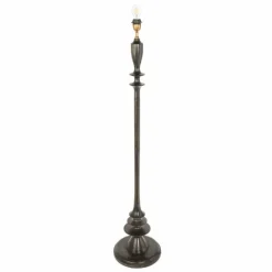 Bois Lampadaire Luminaires Steinhauer Noir, 1 lumière