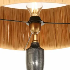 Bois Lampadaire Luminaires Steinhauer Noir, 1 lumière