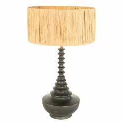 Bois Lampe à poser Luminaires Steinhauer Noir, 1 lumière