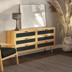 Bois Lampe à poser Luminaires Steinhauer Noir, 1 lumière