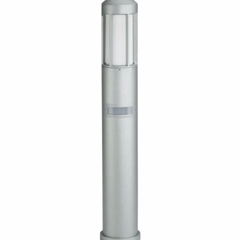 Borne d'éclairage Albert 2009 Argenté, 1 lumière, Détecteur de mouvement