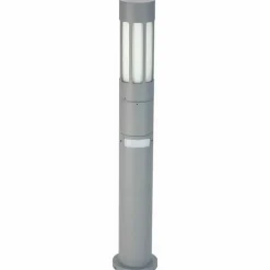 Borne d'éclairage Albert 2019 Argenté, 1 lumière, Détecteur de mouvement