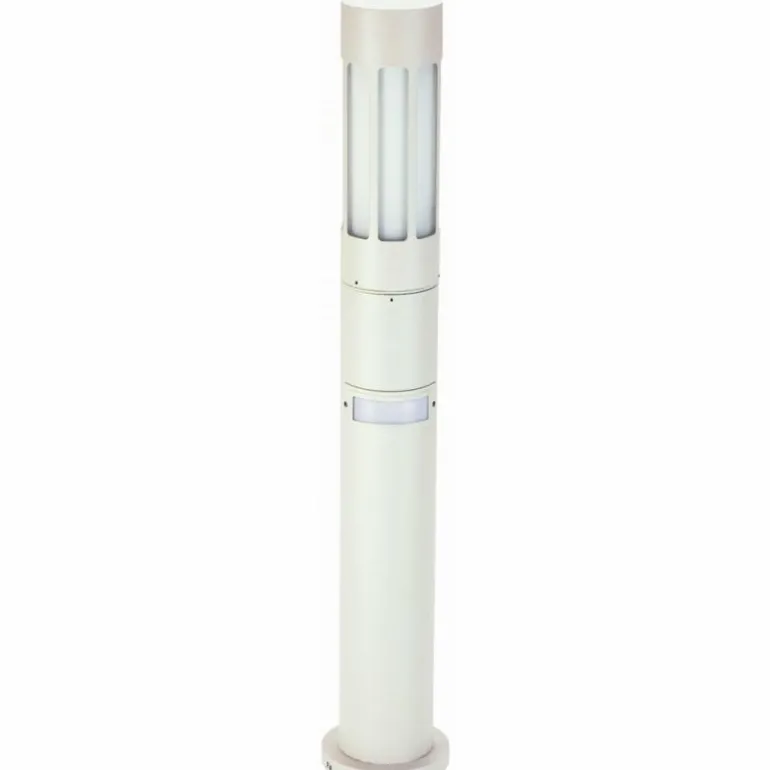 Borne d'éclairage Albert 2019 Blanc, 1 lumière, Détecteur de mouvement