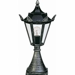 Borne d'éclairage Albert 533 Noir, Argenté, 1 lumière