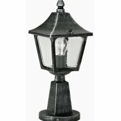 Borne d'éclairage Albert 540 Noir, Argenté, 1 lumière