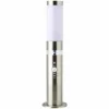 Borne d'éclairage Brilliant Bole Acier inoxydable, 1 lumière, Détecteur de mouvement