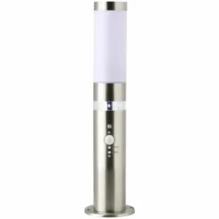 Borne d'éclairage Brilliant Bole Acier inoxydable, 1 lumière, Détecteur de mouvement