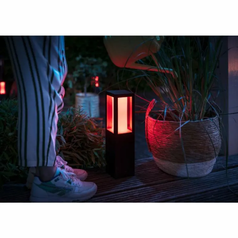 Borne d'éclairage, kit d'extension Philips Hue Ambiance White & Color Impress LED Noir, 1 lumière, Changeur de couleurs