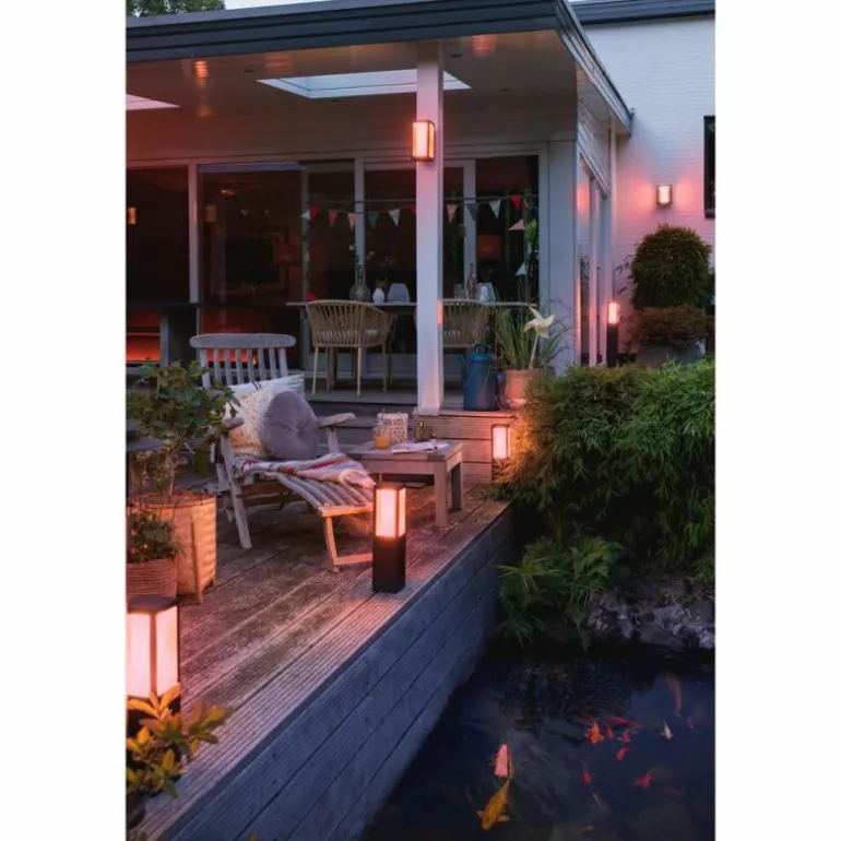 Borne d'éclairage, kit d'extension Philips Hue Ambiance White & Color Impress LED Noir, 1 lumière, Changeur de couleurs