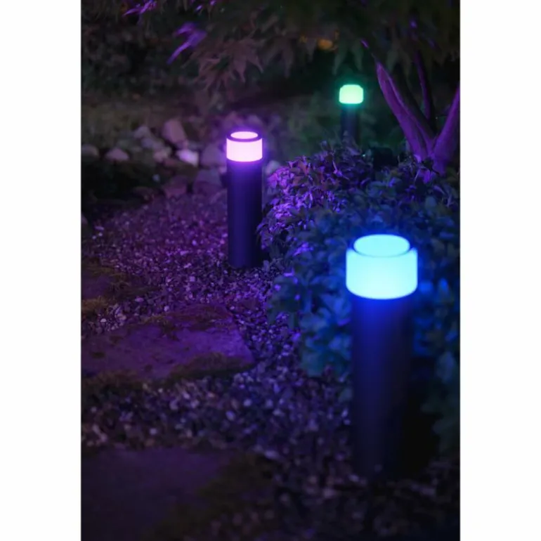 Borne d'éclairage, kit d'extension Philips Hue Ambiance White & Color Calla LED Noir, 1 lumière, Changeur de couleurs