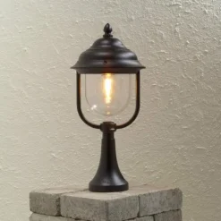 Borne d'éclairage Konstsmide Parma Noir, 1 lumière