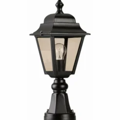 Borne d'éclairage LCD Lennestadt Noir, 1 lumière