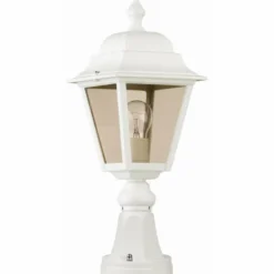 Borne d'éclairage LCD Lennestadt Blanc, 1 lumière