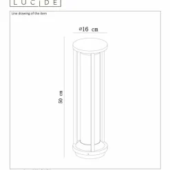 Borne d'éclairage Lucide CADIX Noir, 1 lumière