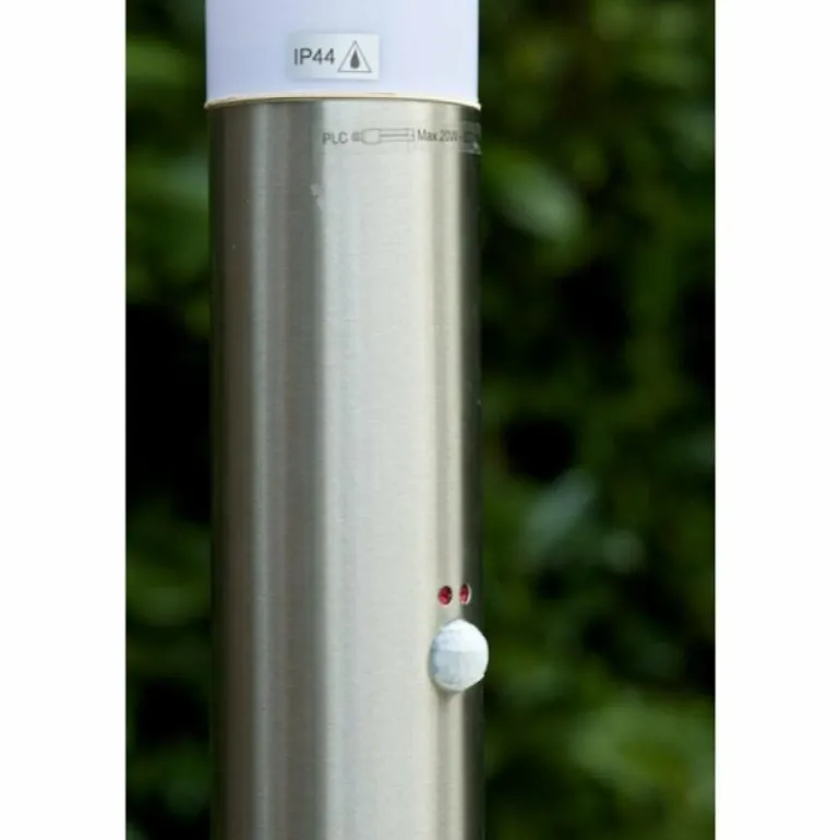 Borne d'éclairage Massive myGarden UTRECHT Acier inoxydable, Blanc, 1 lumière, Détecteur de mouvement
