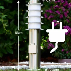 Borne d'éclairage Tunes Acier inoxydable, 1 lumière