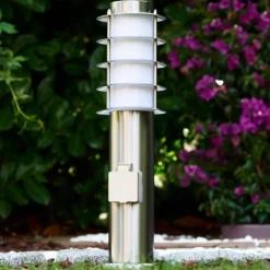 Borne d'éclairage Tunes Acier inoxydable, 1 lumière