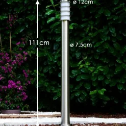 Borne d'éclairage Tunes Acier inoxydable, 1 lumière