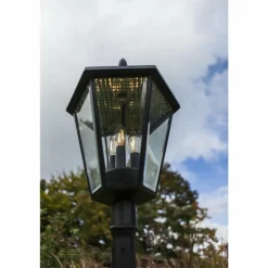 Borne d'extérieur Lutec London LED Noir, 3 lumières