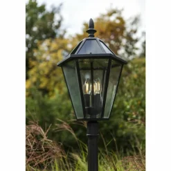 Borne d'extérieur Lutec London LED Noir, 3 lumières