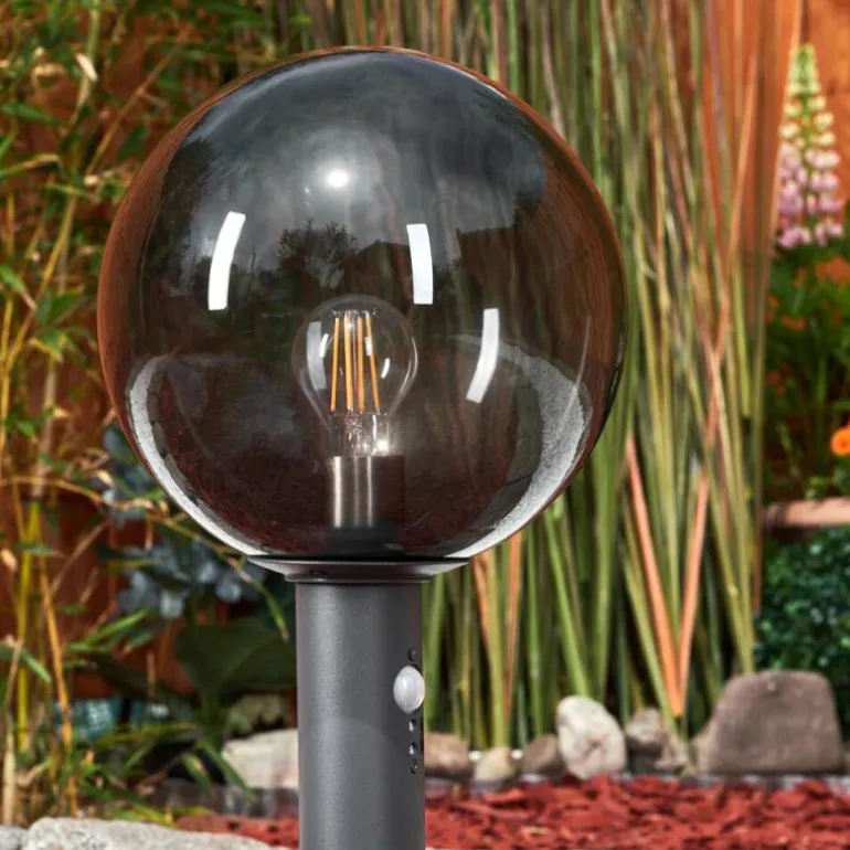 Borne lumineuse Bostarenga Anthracite, 1 lumière, Détecteur de mouvement