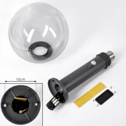 Borne lumineuse Bostarenga Anthracite, 1 lumière, Détecteur de mouvement