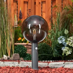 Borne lumineuse Bostarenga Anthracite, 1 lumière, Détecteur de mouvement