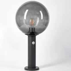 Borne lumineuse Bostarenga Anthracite, 1 lumière, Détecteur de mouvement