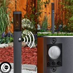 Borne lumineuse Gaborone Anthracite, 1 lumière, Détecteur de mouvement