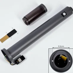 Borne lumineuse Gaborone Anthracite, 1 lumière, Détecteur de mouvement