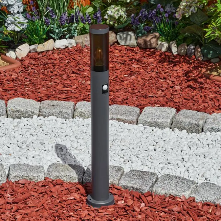 Borne lumineuse Gaborone Anthracite, 1 lumière, Détecteur de mouvement