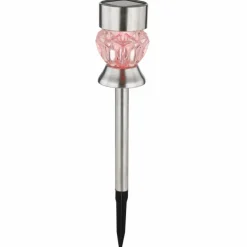 Borne lumineuse - kit de 2 Globo SOLAR LED Acier inoxydable, Noir, 1 lumière