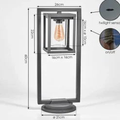 Borne lumineuse Parkkola Anthracite, 1 lumière
