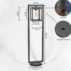 Borne lumineuse Parkkola Anthracite, 1 lumière