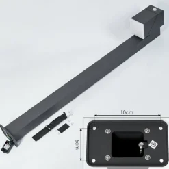 Borne lumineuse Toogong LED Anthracite, 1 lumière, Détecteur de mouvement