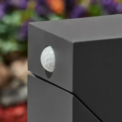 Borne lumineuse Toogong LED Anthracite, 1 lumière, Détecteur de mouvement