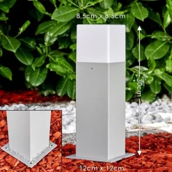 Borne lumineuse Algier LED Gris, 1 lumière