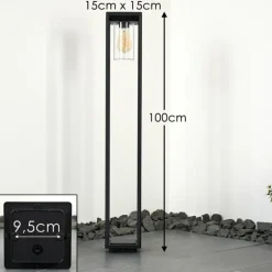 Borne lumineuse Baoshan Noir, 1 lumière