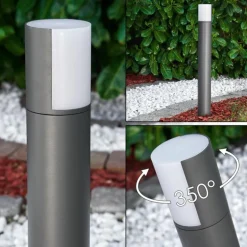 Borne lumineuse Baulund LED Anthracite, 1 lumière