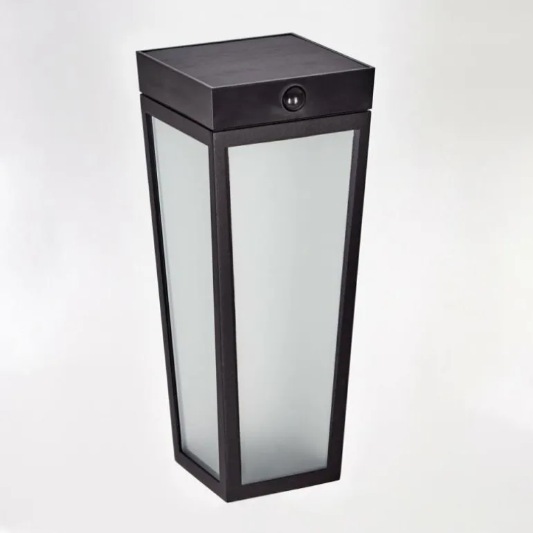 Borne lumineuse Begg LED Noir, 1 lumière, Détecteur de mouvement, Changeur de couleurs