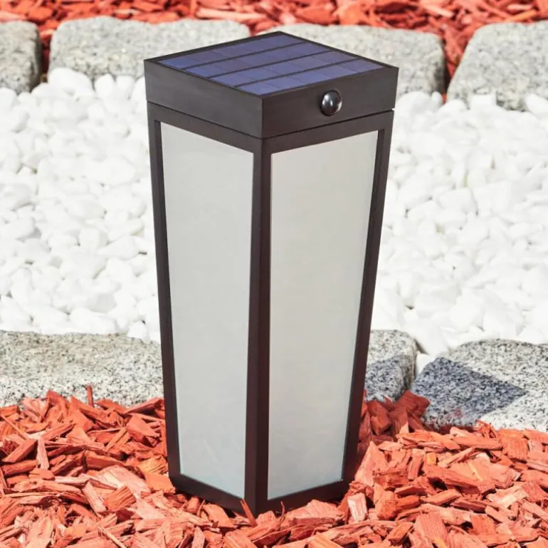 Borne lumineuse Begg LED Noir, 1 lumière, Détecteur de mouvement, Changeur de couleurs