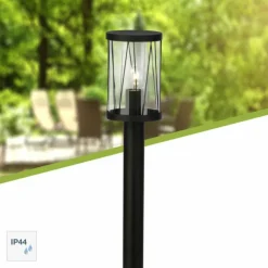 Borne lumineuse Brilliant Reed Noir, 1 lumière