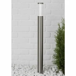 Borne lumineuse Brilliant Bergen LED Acier inoxydable, 1 lumière