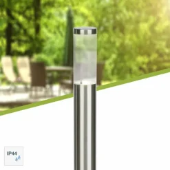 Borne lumineuse Brilliant Bergen LED Acier inoxydable, 1 lumière