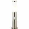 Borne lumineuse Brilliant Dody Argenté, 1 lumière, Détecteur de mouvement