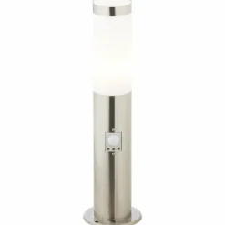 Borne lumineuse Brilliant Dody Argenté, 1 lumière, Détecteur de mouvement