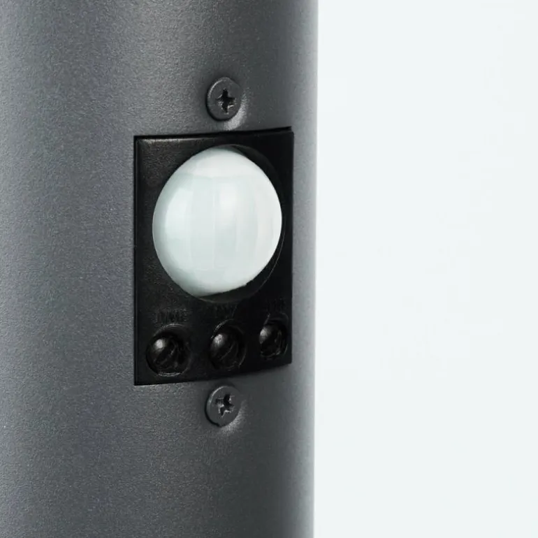 Borne lumineuse Caserta Anthracite, 1 lumière, Détecteur de mouvement