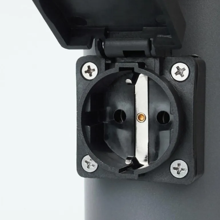 Borne lumineuse Caserta Anthracite, 1 lumière, Détecteur de mouvement