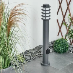 Borne lumineuse Caserta Anthracite, 1 lumière